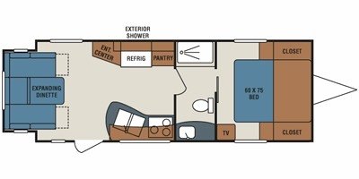 2009 KZ Coyote Lite CL252RS floorplan