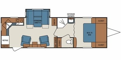 2009 KZ Coyote Lite CL270RK floorplan