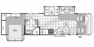 2009 Damon Motor Coach Challenger 348 floorplan