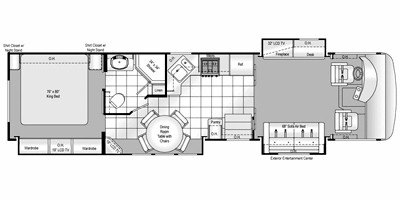 2009 Damon Motor Coach Challenger 371 floorplan