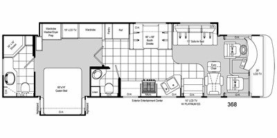 2009 Damon Motor Coach Challenger 368 floorplan