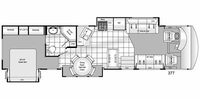 2009 Damon Motor Coach Challenger 377 floorplan