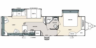 2009 Forest River Sandpiper 333RL floorplan