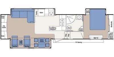 2009 KZ Montego Bay 37CKM floorplan