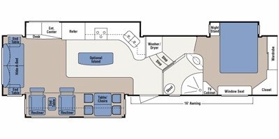 2009 KZ Montego Bay 37KEM floorplan