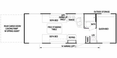 2009 Skyline Weekender Way-Lite Ramp Trailer 244W floorplan