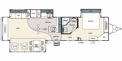 2009 Forest River Sandpiper 401RE floorplan