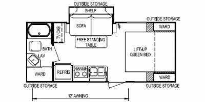 2009 Skyline Weekender Ultra-Lite 210 floorplan