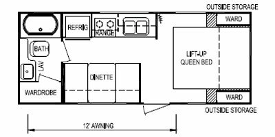 2009 Skyline Weekender Ultra-Lite 194 floorplan