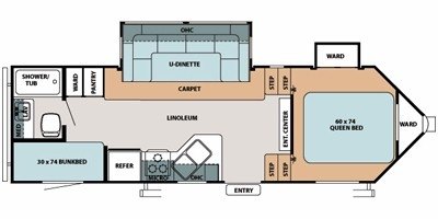 2009 Forest River V-Cross F285V BHS floorplan