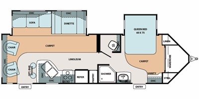 2009 Forest River V-Cross T31V RLS floorplan