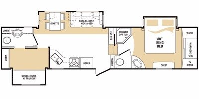 2009 Keystone Everest 330B floorplan