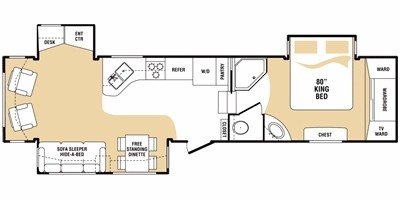 2009 Keystone Everest 350S floorplan