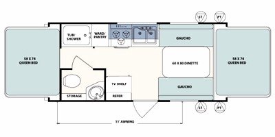 2009 Forest River Surveyor SP-190T floorplan