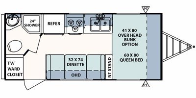 2009 Forest River Surveyor SP-186 floorplan