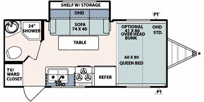 2009 Forest River Surveyor SP-189 floorplan