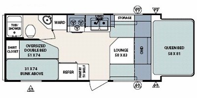 2009 Forest River Surveyor SV-210T floorplan