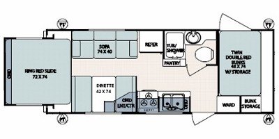 2009 Forest River Surveyor SV-235RKS floorplan