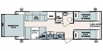 2009 Forest River Surveyor SV-255RKS floorplan