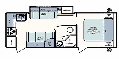 2009 Forest River Surveyor SV-264 floorplan