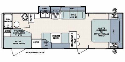 2009 Forest River Surveyor SV-291 floorplan