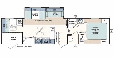 2009 Forest River Surveyor SVF-306BH floorplan