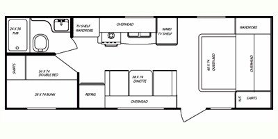 2009 Gulf Stream Gulf Breeze 25 FBH floorplan