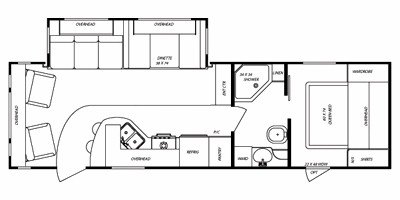 2009 Gulf Stream StreamLite 28 RLS floorplan