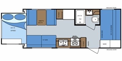 2009 Gulf Stream Gulf Breeze 23 TRS floorplan