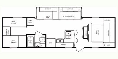 2009 Gulf Stream Emerald Bay 29 QBH floorplan