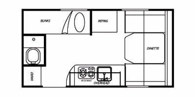 2009 Gulf Stream Fire Fly 16DBH floorplan