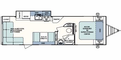 2009 Forest River Surveyor SP-293 floorplan