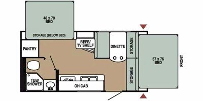 2009 Starcraft Travel Star® Sport 18RB floorplan