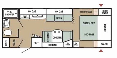 2009 Starcraft Travel Star® XLT 24QB floorplan