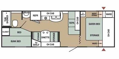 2009 Starcraft Travel Star® XLT 27RBH floorplan