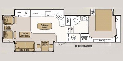 2009 KZ Escalade 36 KS floorplan