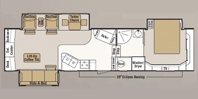 2009 KZ Escalade 37 RE floorplan