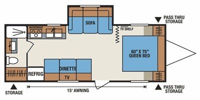 2009 KZ Sportsmen 251RB floorplan