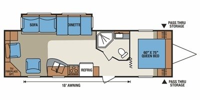 2009 KZ Sportsmen 290RE floorplan