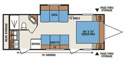 2009 KZ Sportsmen 231RS floorplan