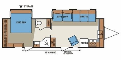 2009 KZ Sportsmen 310FK floorplan