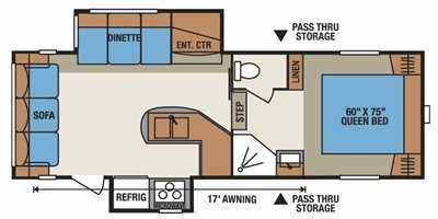 2009 KZ Sportsmen 245RL2 floorplan