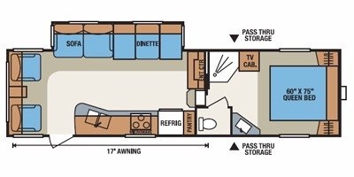 2009 KZ Sportsmen 285RL2 floorplan