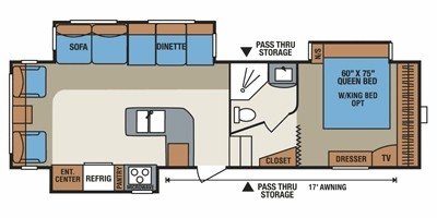 2009 KZ Sportsmen 305KS3 floorplan