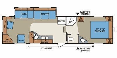 2009 KZ Sportsmen 305RE2 floorplan