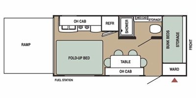 2009 Starcraft Rock Star 19FB floorplan