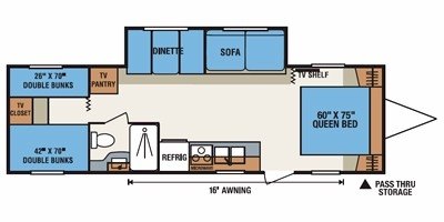 2009 KZ Sportsmen LE 314LE floorplan