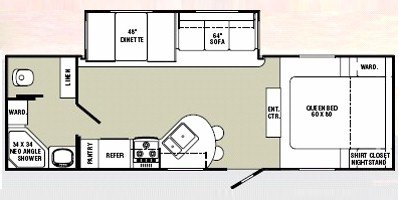 2009 R-Vision Trail-Lite TL28RB floorplan