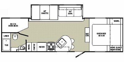 2009 R-Vision Trail-Lite TL30BH floorplan