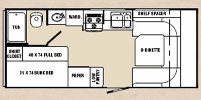 2009 R-Vision Trail-Cruiser TC21RBU floorplan